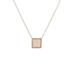 Neeshka Rose Gold Plated Stone Pendant Necklace for Women and Teen Girls