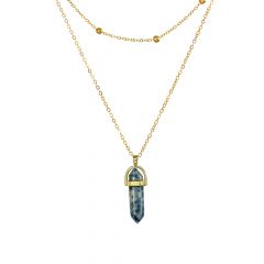 Neeshka Moon Bullet Clavicle Pendant Necklace for Women and Teen Girls