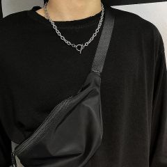 Neeshka Silver Plated O Clasp Necklace for Women and Teen Girls