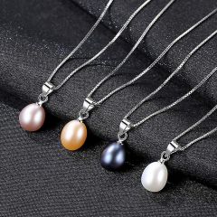 Neeshka Sterling Silver 4A Freshwater Pearl Pendant Necklace